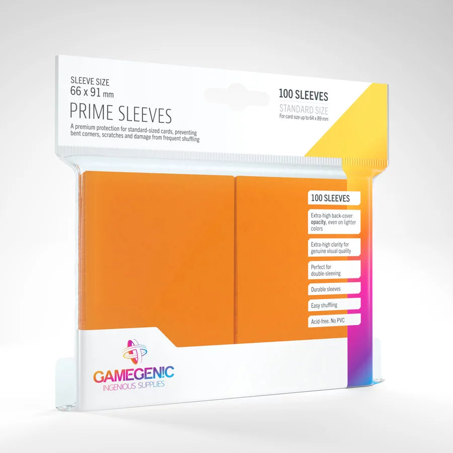 Gamegenic Prime Sleeves (100 Sleeves - 66x91 mm) Card Sleeves Gamegenic Orange