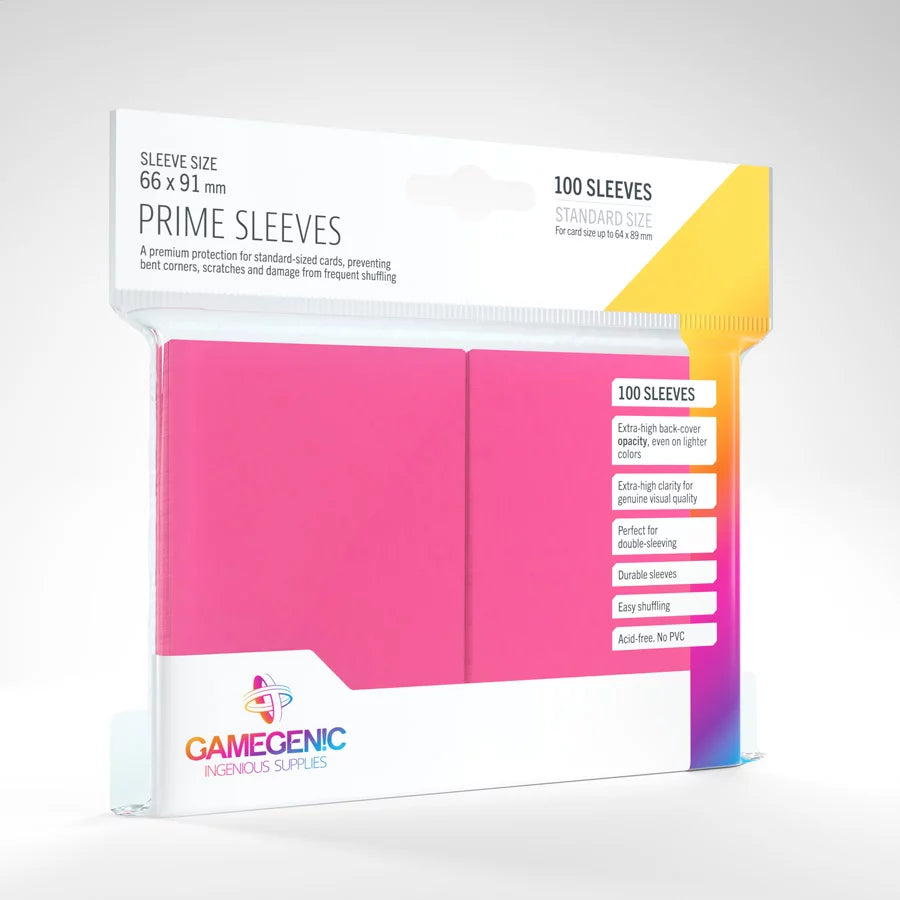 Gamegenic Prime Sleeves (100 Sleeves - 66x91 mm) Card Sleeves Gamegenic Pink