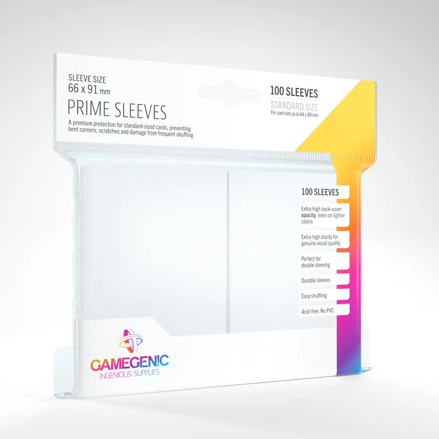 Gamegenic Prime Sleeves (100 Sleeves - 66x91 mm) Card Sleeves Gamegenic White