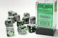 Gemini Black-Grey/green 16mm d6 Dice Block (12 dice) Dice CHESSEX