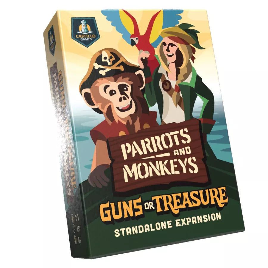 Guns or Treasure: Parrots and Monkeys Expansion Card Games Castillo Games