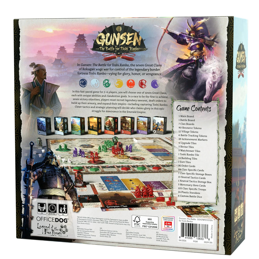 Gunsen: The Battle for Toshi Ranbo Board Games Office Dog 