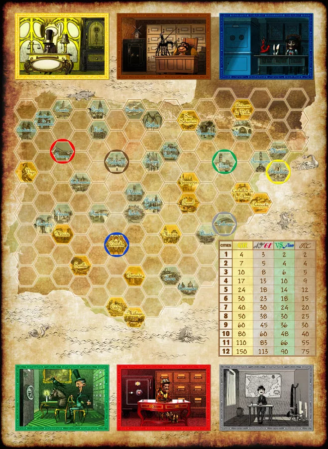 Iberian Rails - economic board game Board Games Monsoon Publishing