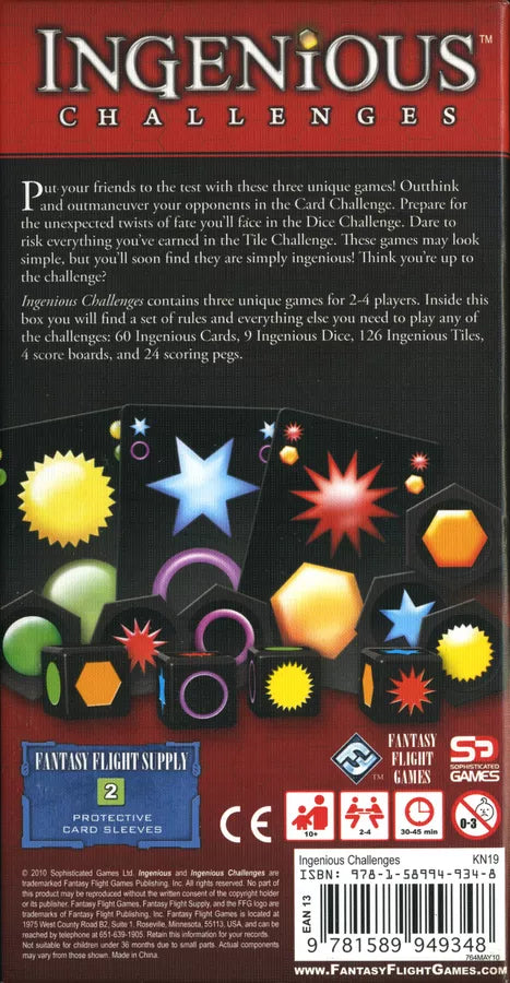 Ingenious Challenges Card Games FFG