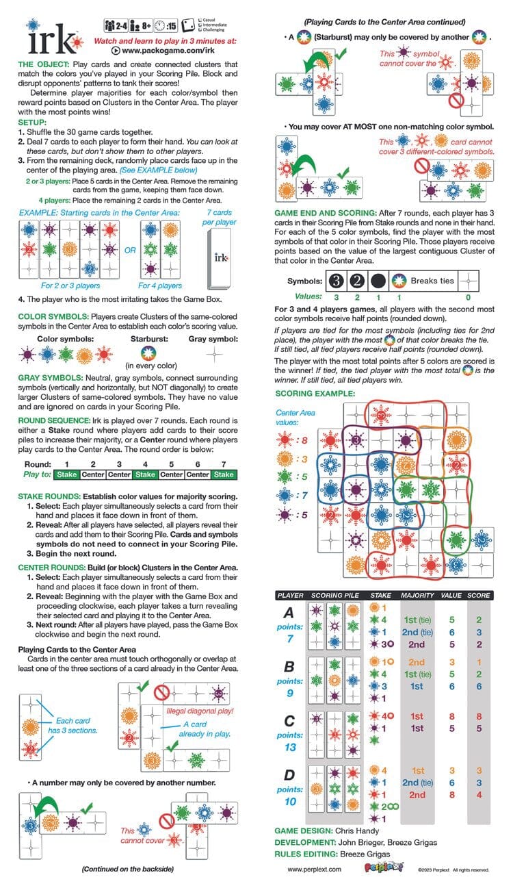 IRK - micro card game Card Games Perplext