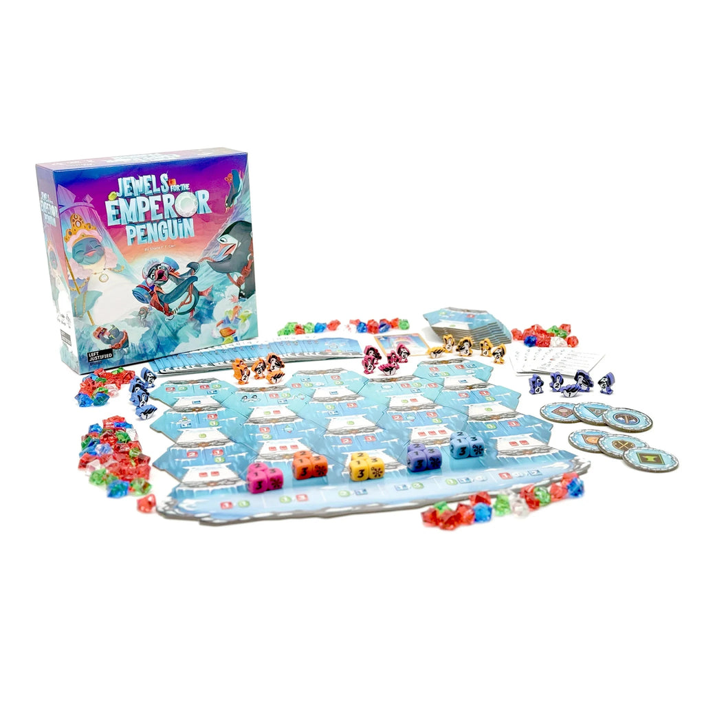 Jewels for the Emperor Penguin + Jules Verne the Plush Penguin! Board Games Left Justified Studio 