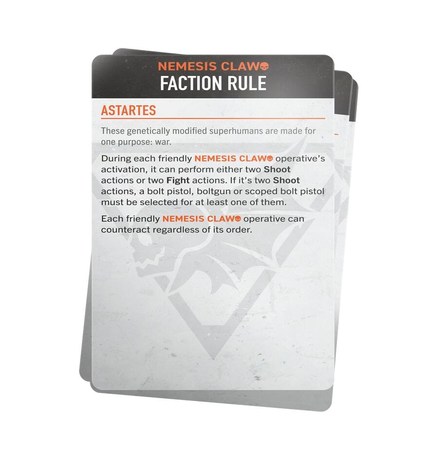 Kill Team: Datacards - Nemesis Claw Miniatures Games Workshop