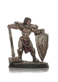 Kingdom of Talliareum: Heroine A of the Sisters of Talliareum (hammer+shield) Miniatures Shieldwolf Miniatures