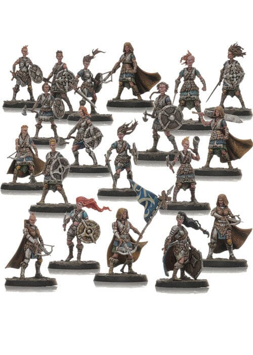 Krumvaal Northern Alliance: Shieldmaiden Infantry/Rangers dual kit (hard-plastic) Miniatures Shieldwolf Miniatures