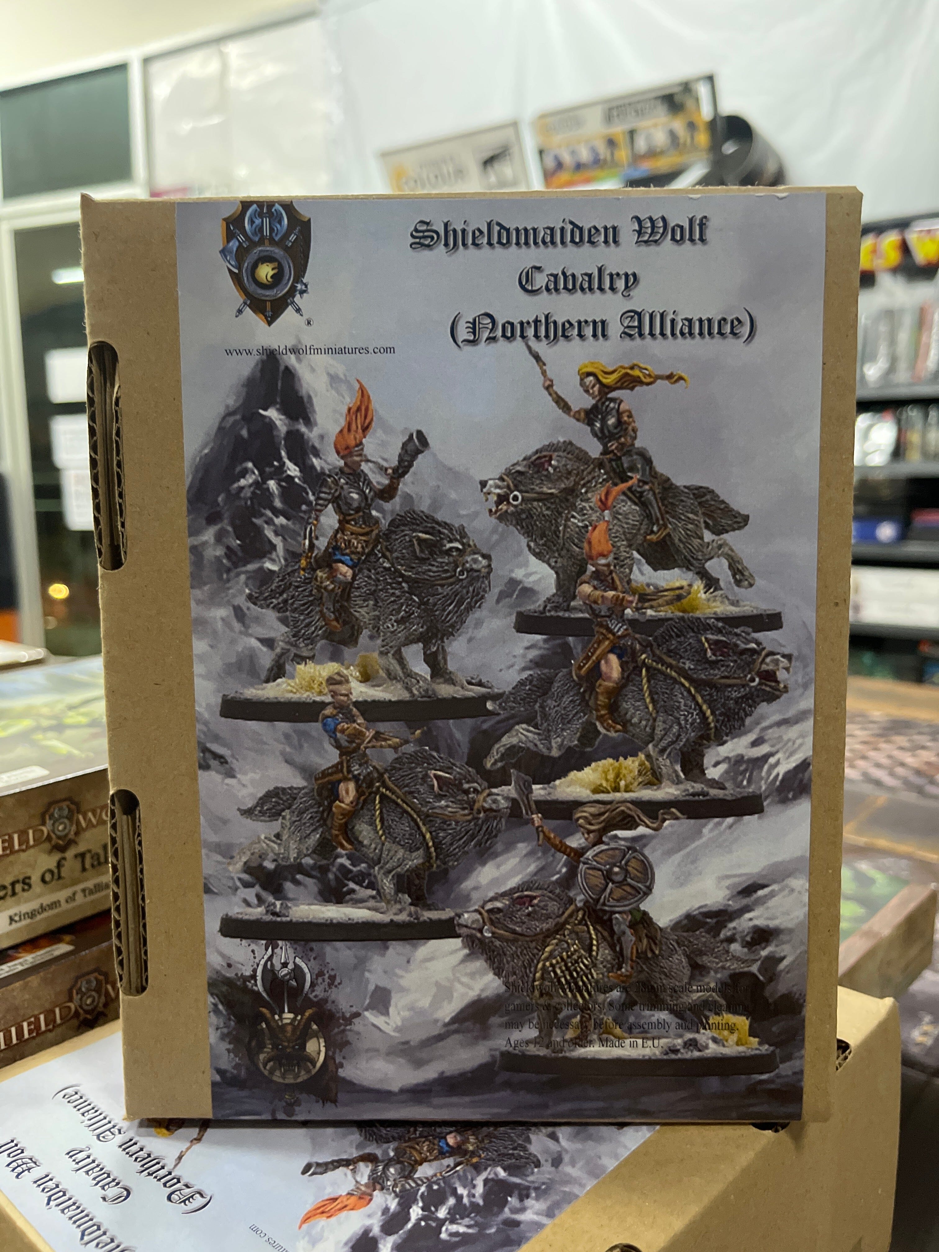 Krumvaal Northern Alliance: Shieldmaiden Wolf Cavalry Miniatures Shieldwolf Miniatures