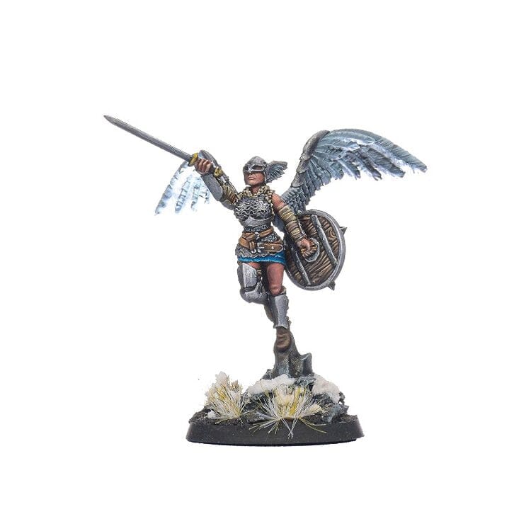 Krumvaal Northern Alliance: Valkyries Heroine B (w/sword and shield) Miniatures Shieldwolf Miniatures