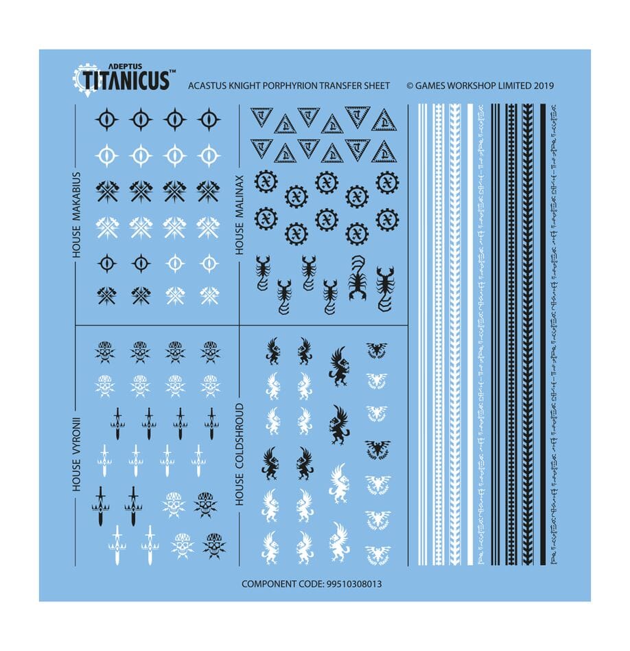 Legions Imperialis: Knight Households - Acastus Knights Porphyrion Miniatures Games Workshop