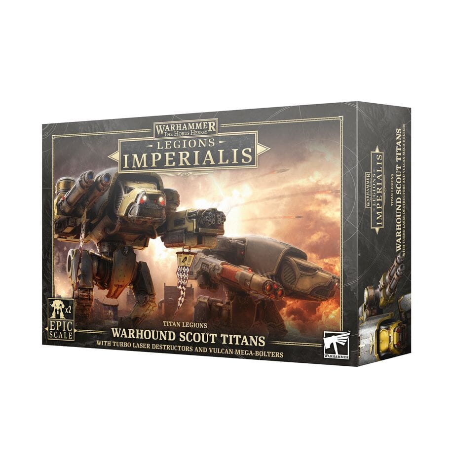 Legions Imperialis: Warhound Scout Titans with Turbo Laser Destructors and Vulcan Mega-Bolters Miniatures Games Workshop