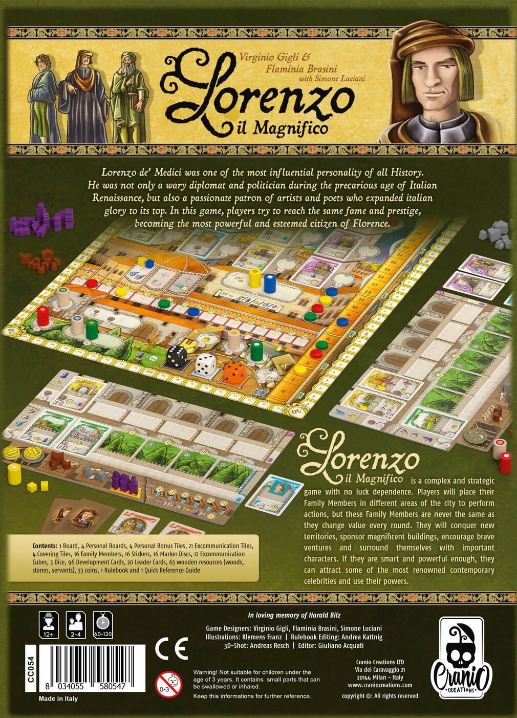 Lorenzo il Magnifico Board Games Cranio Creations