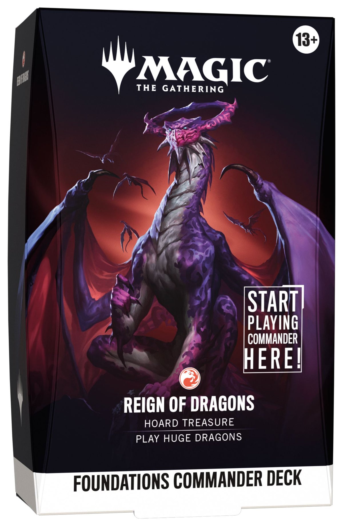 Magic The Gathering: Foundations Commander Decks CCG Wizards of the Coast Red Reign of Dragons 