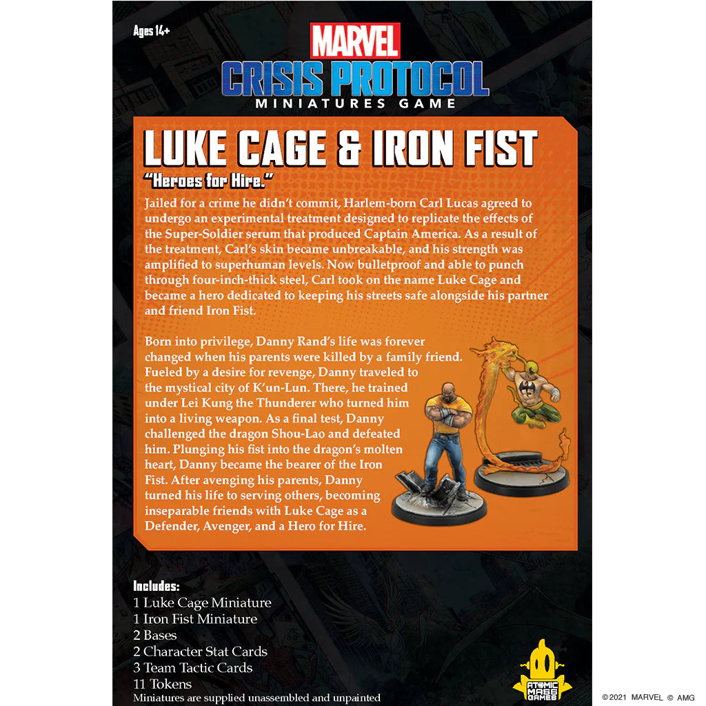 Marvel Crisis Protocol: Luke Cage & Iron Fist Miniatures Atomic Mass 
