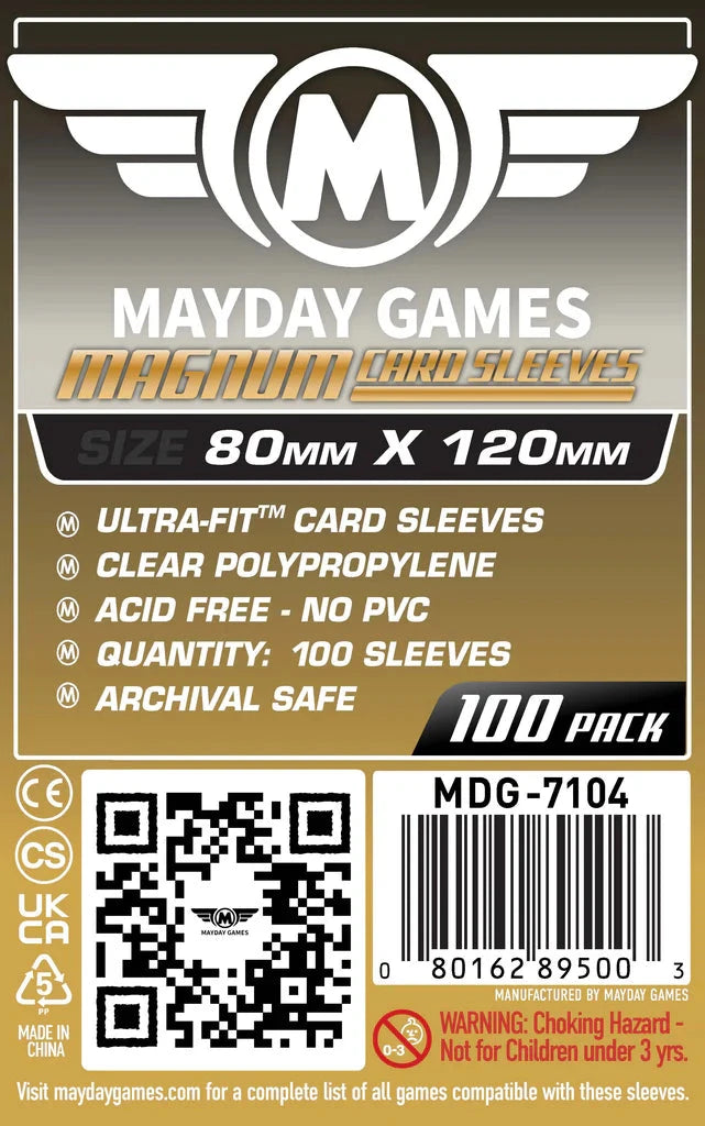 Mayday 7104 80x120 100pack Card Sleeves MAYDAY GAMES INC