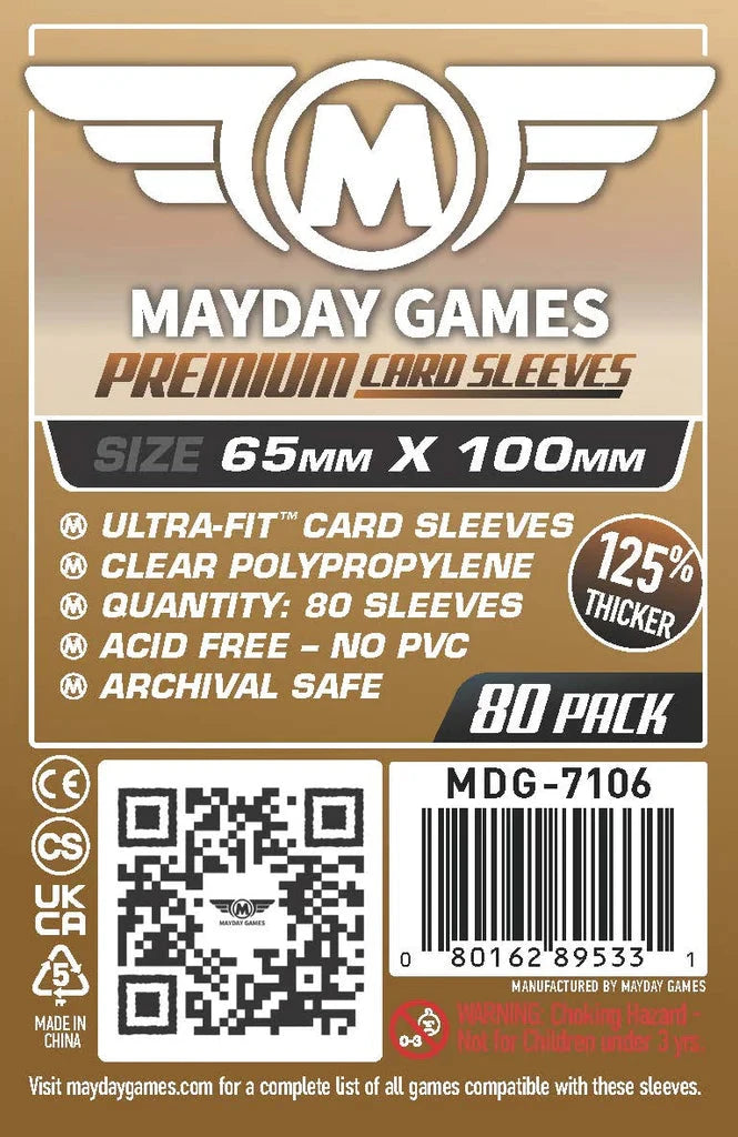 Mayday 7106 65x100 80pack Card Sleeves MAYDAY GAMES INC