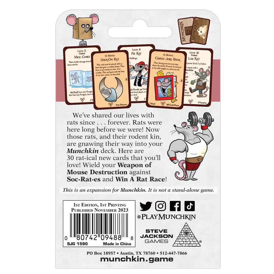 Munchkin - Rats Card Games Steve Jackson Games