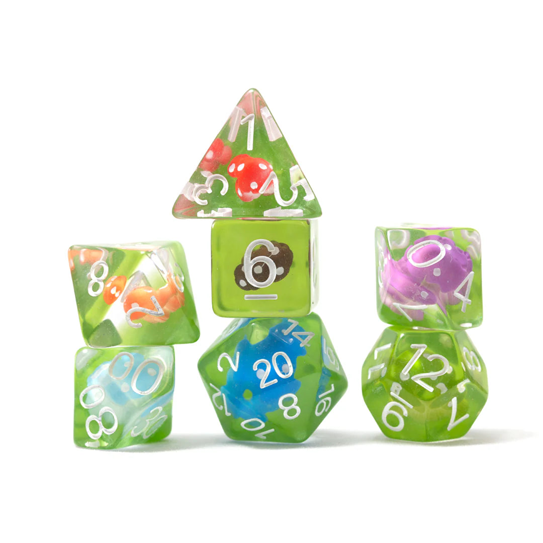 Mushroom Village 7-Piece Polyhedral RPG Dice Set Dice Sirius Dice