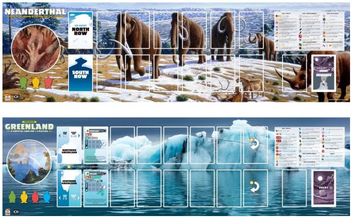 Neanderthal/Greenland: Double-sided Gameboard Board Games Sierra Madre Games