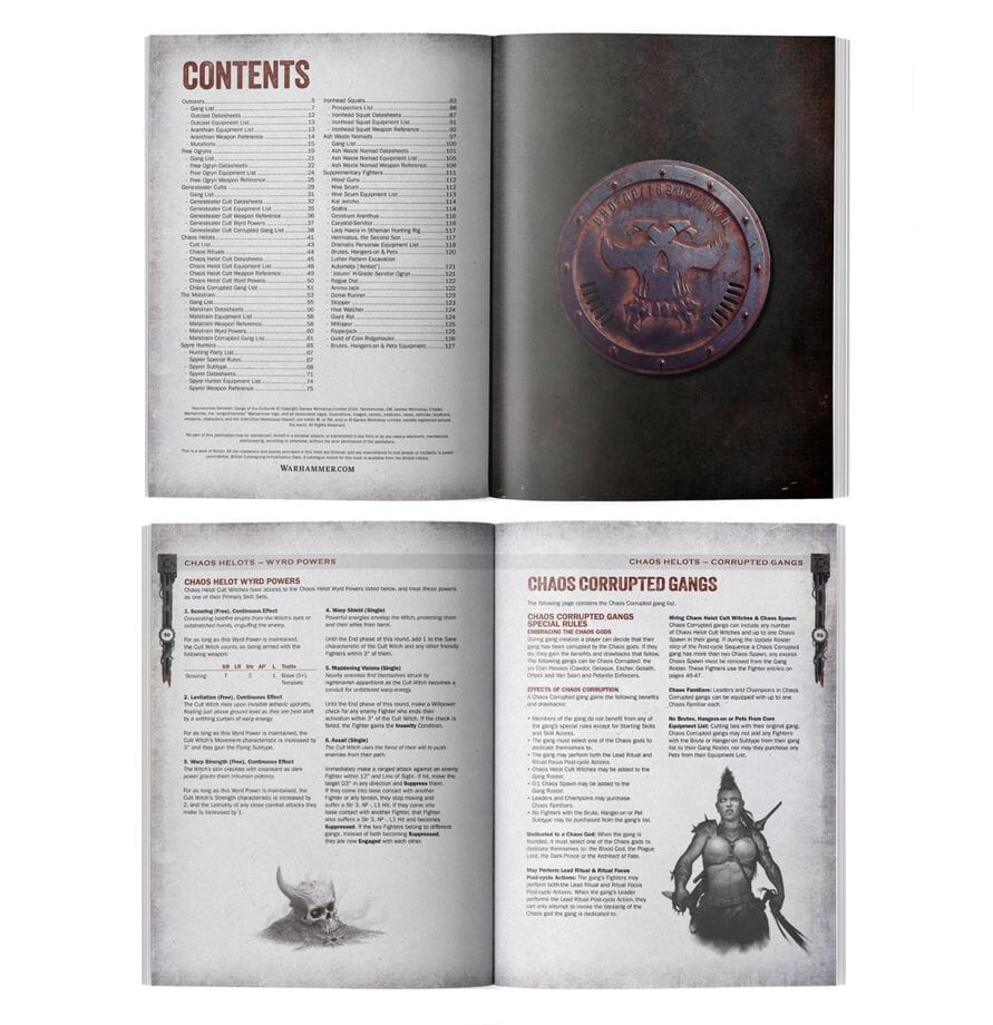 Necromunda Skirmish: Gangs of The Outlands Rulebook Games Workshop 