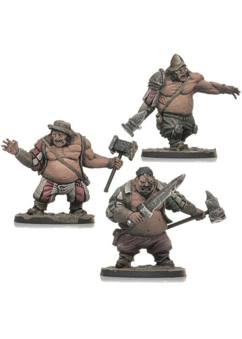 Ogre Kingdoms: Talliareum Mercenary Ogre Troopers Pack A (2nd hand weaponry) Miniatures Shieldwolf Miniatures