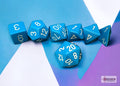 Opaque Light Blue/white Polyhedral 7-Dice Set Dice CHESSEX