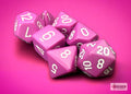 Opaque Light Purple/white Polyhedral 7-Dice Set Dice CHESSEX