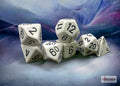 Opaque White/black Polyhedral 7-Dice Set Dice CHESSEX