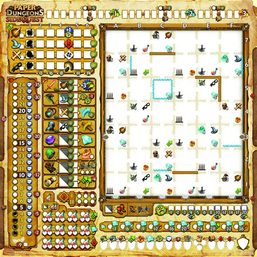 Paper Dungeons: Side Quest Expansion Board Games Alley Cat Games