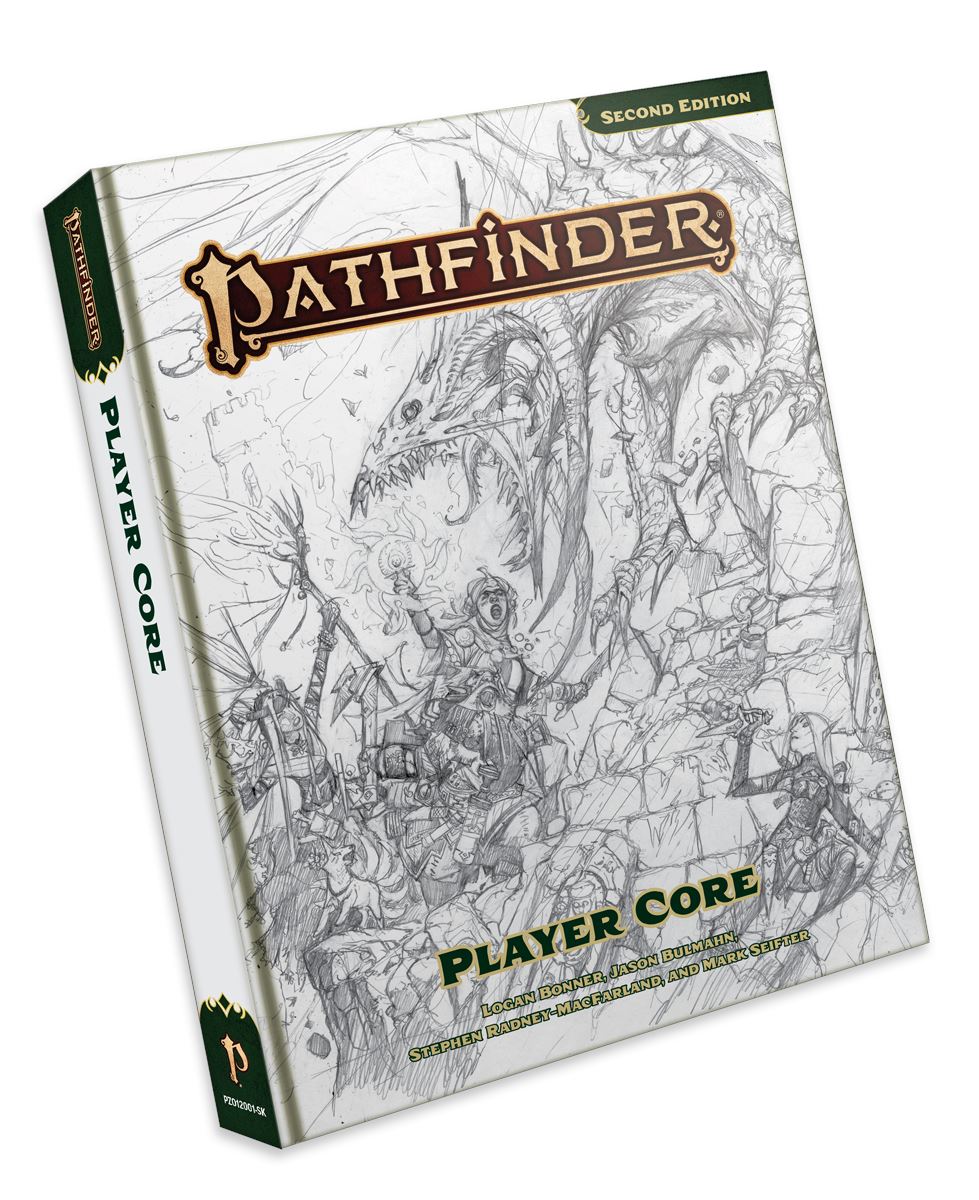 Pathfinder 2E: Player Core Rulebook Sketch Edition RPG Paizo 