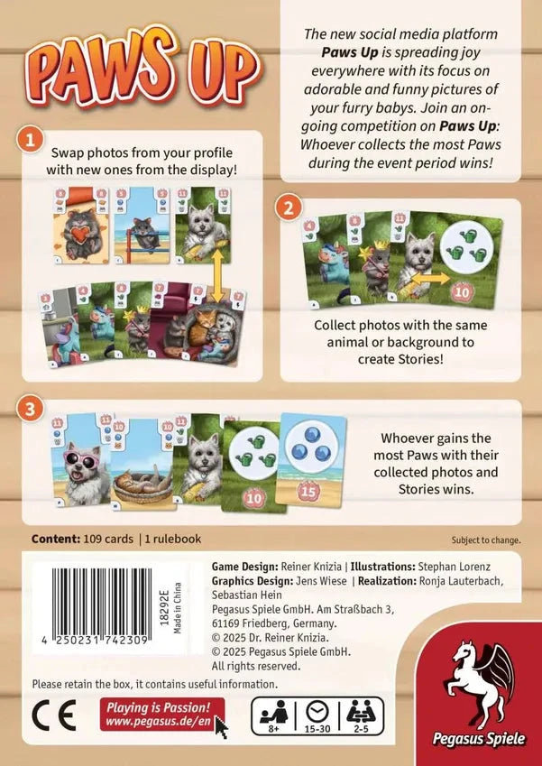 Paws Up Card Games Pegasus Spiele 