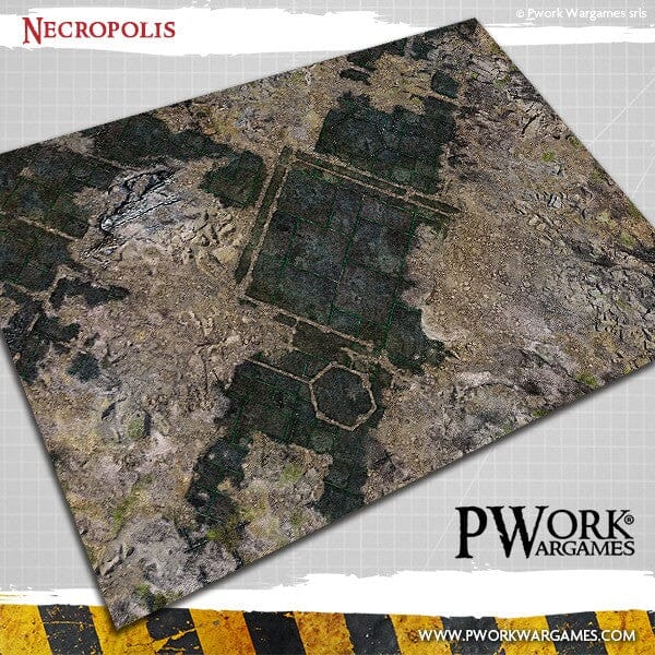 PWork Wargames Neoprene Gaming Mat 44x60" Play Mats Pwork Necropolis 