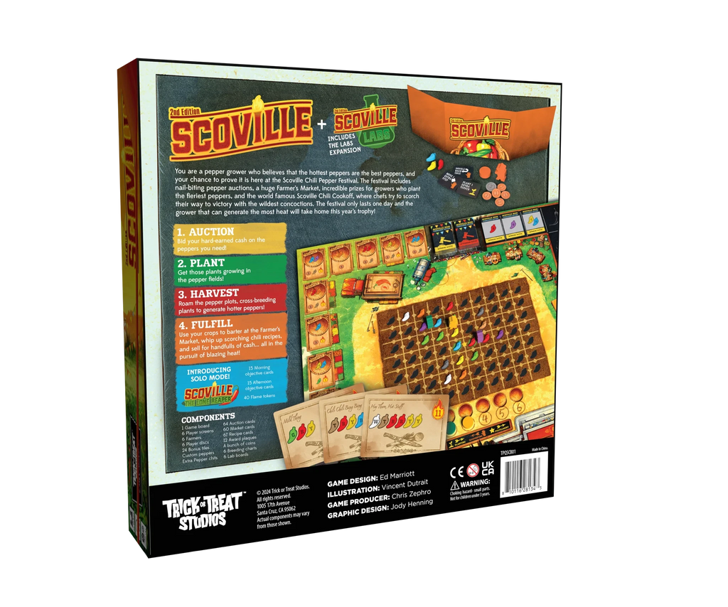 Scoville: 2nd Edition with Pepper Party Promo Pack Bundle Board Games Trick or Treat Studios
