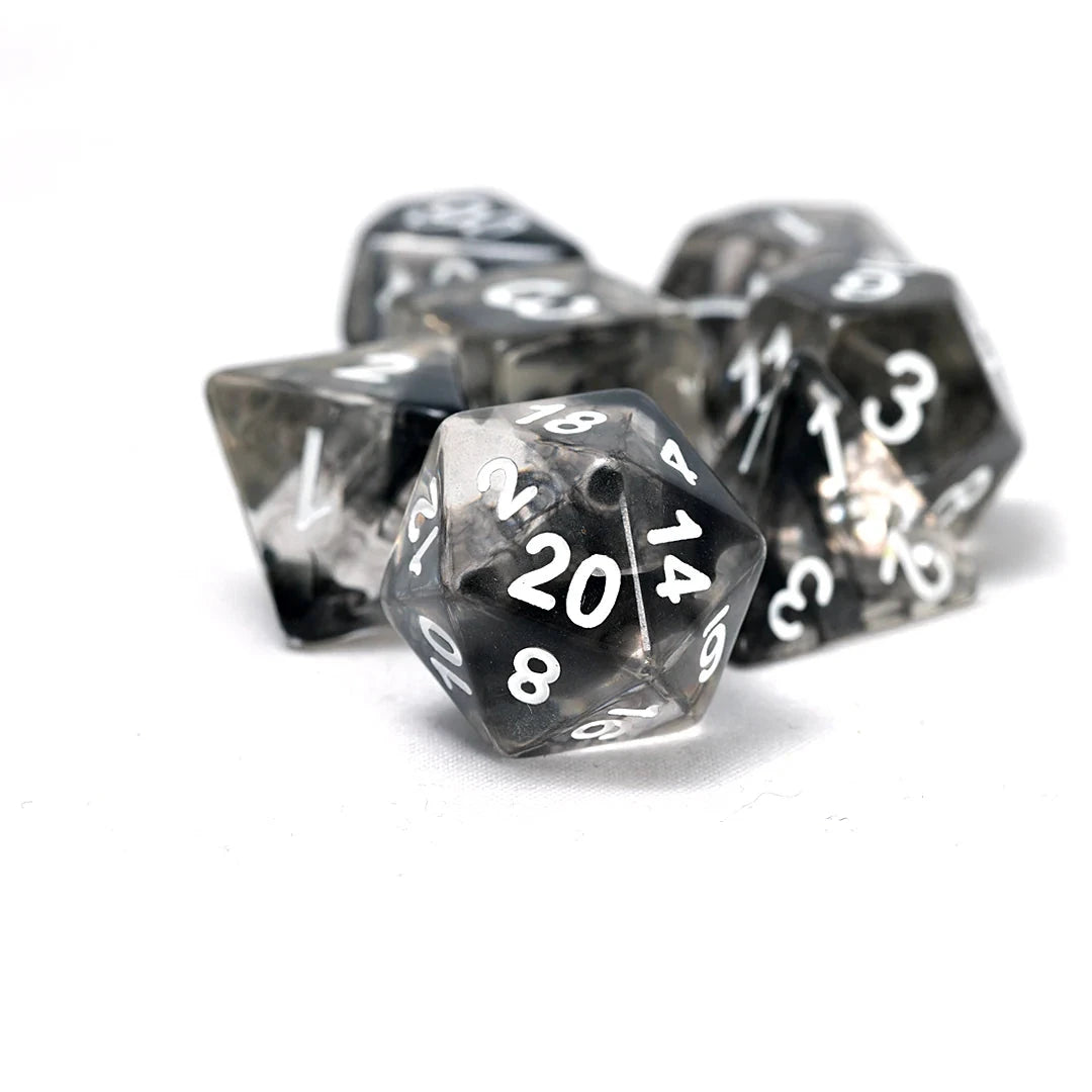 Sirius Dice Set - Black Cloud Translucent Resin Dice Set Dice Sets & Games Sirius Dice 