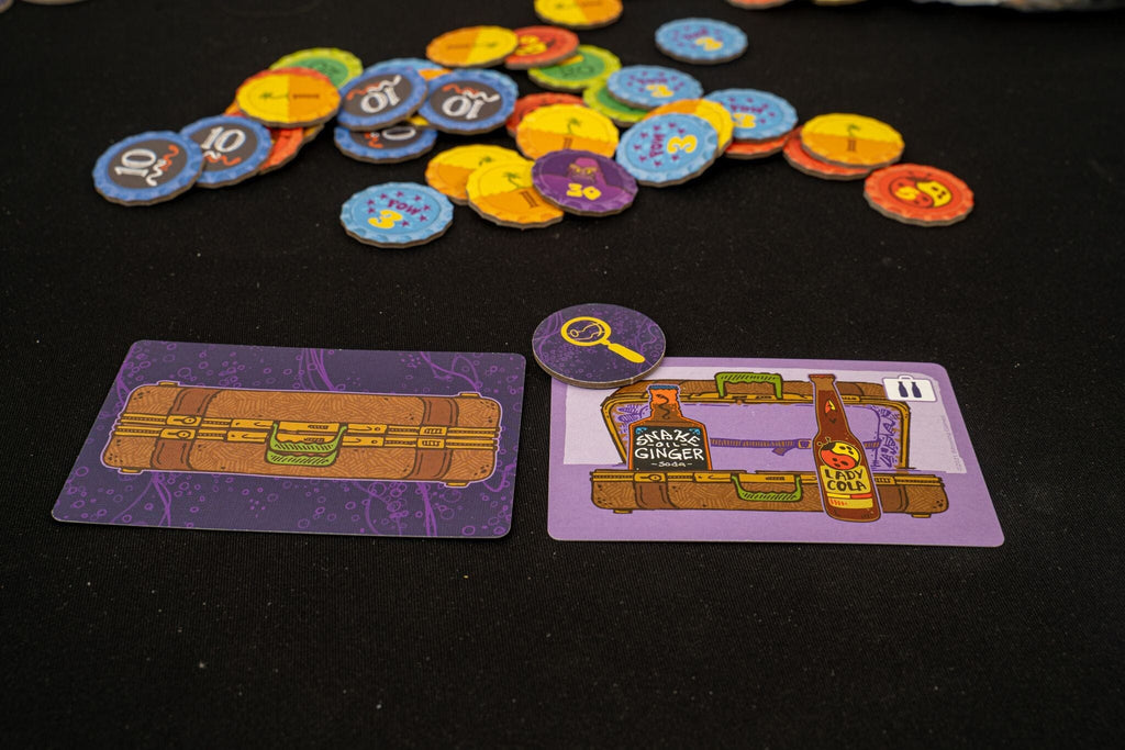 Soda Smugglers with Deluxe Bottle Cap Tokens Board Games Bitewing Games