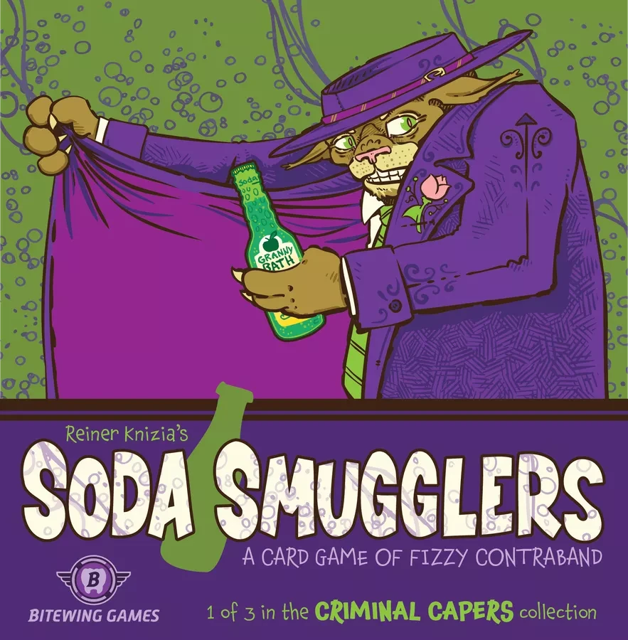 Soda Smugglers with Deluxe Bottle Cap Tokens Board Games Bitewing Games