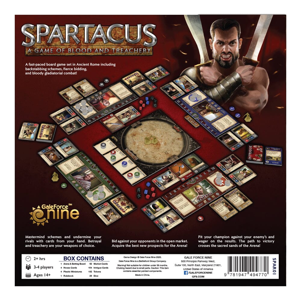 Spartacus: A Game of Blood and Treachery Board Games Gale Force 9 