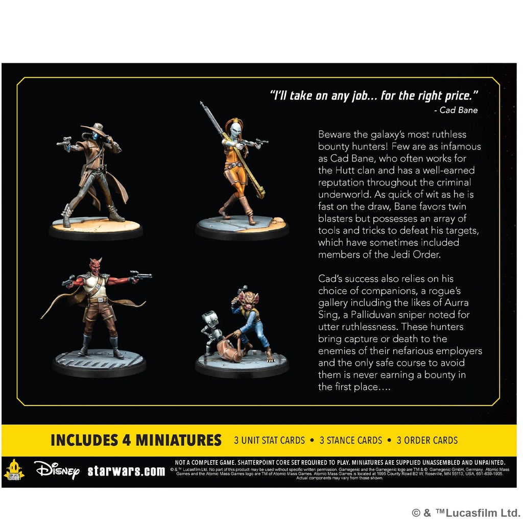 Star Wars: Shatterpoint - Fistful of Credits: Cad Bane Squad Pack Miniatures Atomic Mass