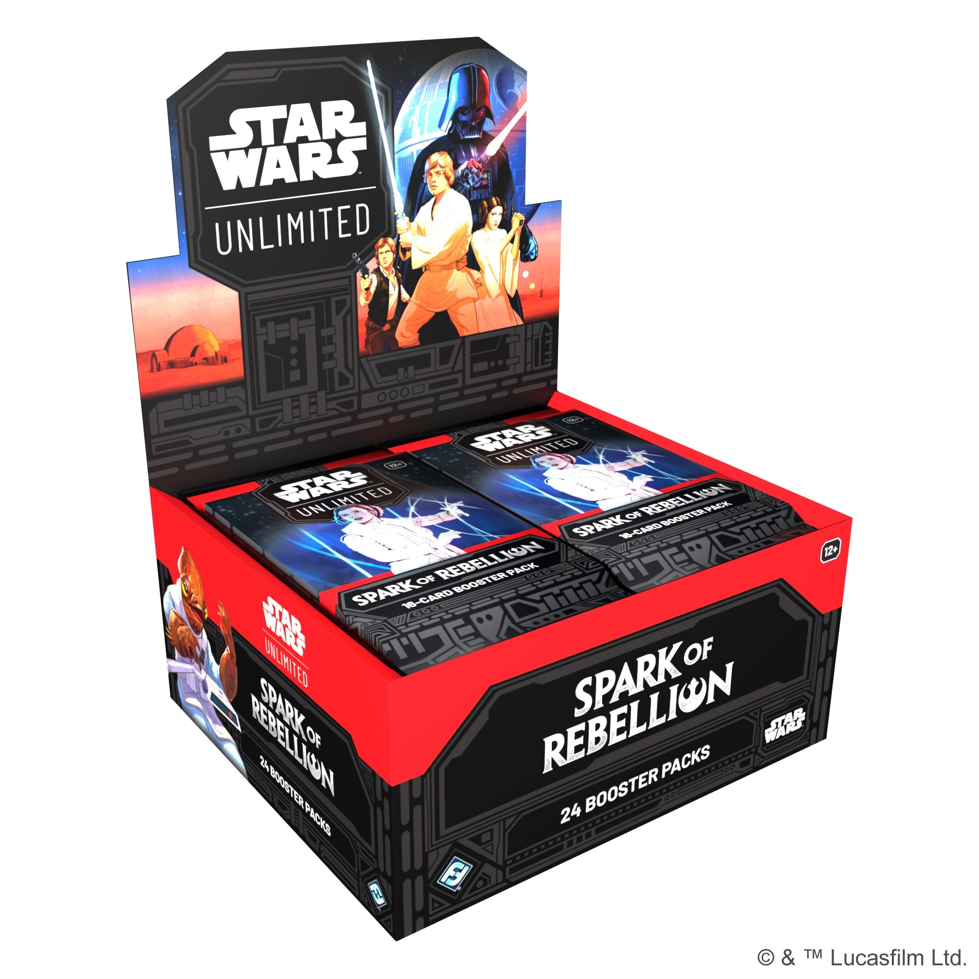 STAR WARS UNLIMITED: Spark of Rebellion - Booster Display (24 Boosters) CCG FFG 