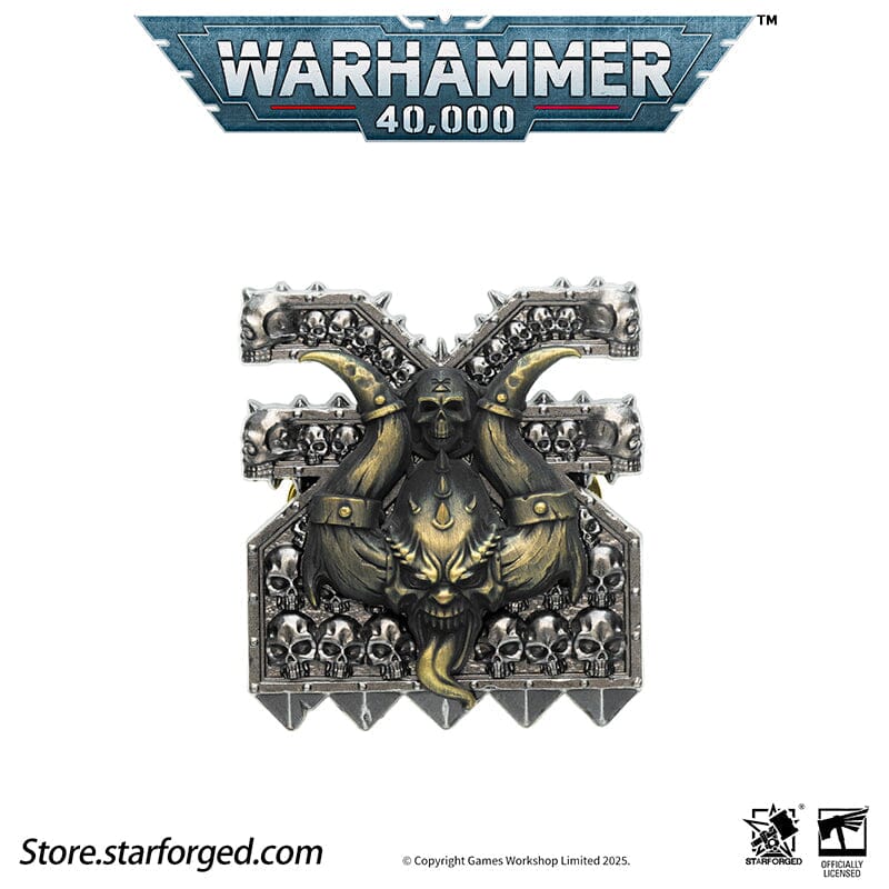 Starforged: Warhammer 40,000 Pin Badge - Mark of Ruinous Powers "Khorne" Armorial Pin Pins Starforged 