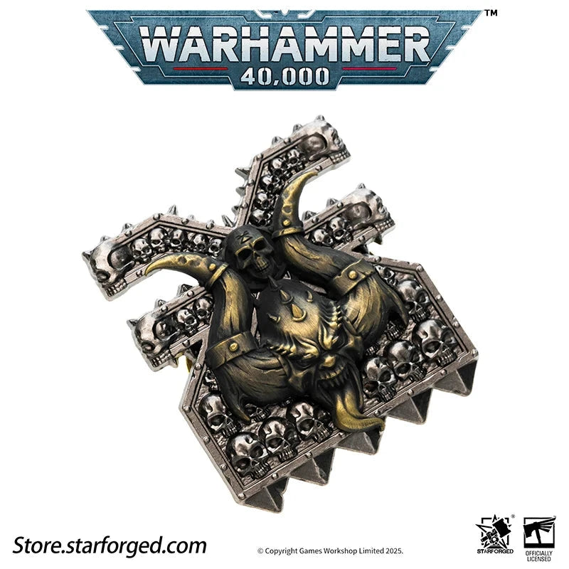 Starforged: Warhammer 40,000 Pin Badge - Mark of Ruinous Powers "Khorne" Armorial Pin Pins Starforged 