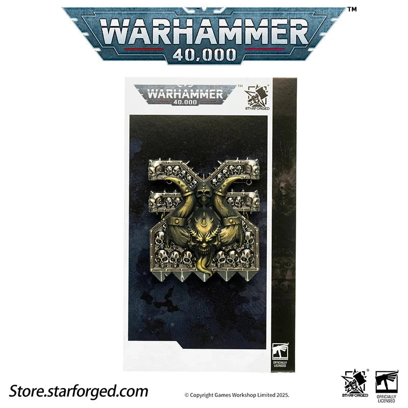 Starforged: Warhammer 40,000 Pin Badge - Mark of Ruinous Powers "Khorne" Armorial Pin Pins Starforged 