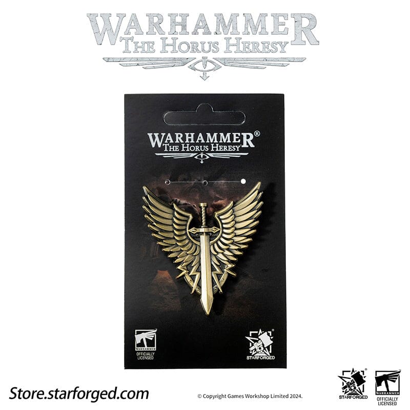 Starforged: Warhammer Horus Heresy Burning Galaxy Legion Insignia Pin Badge - Dark Angels Pins Starforged 