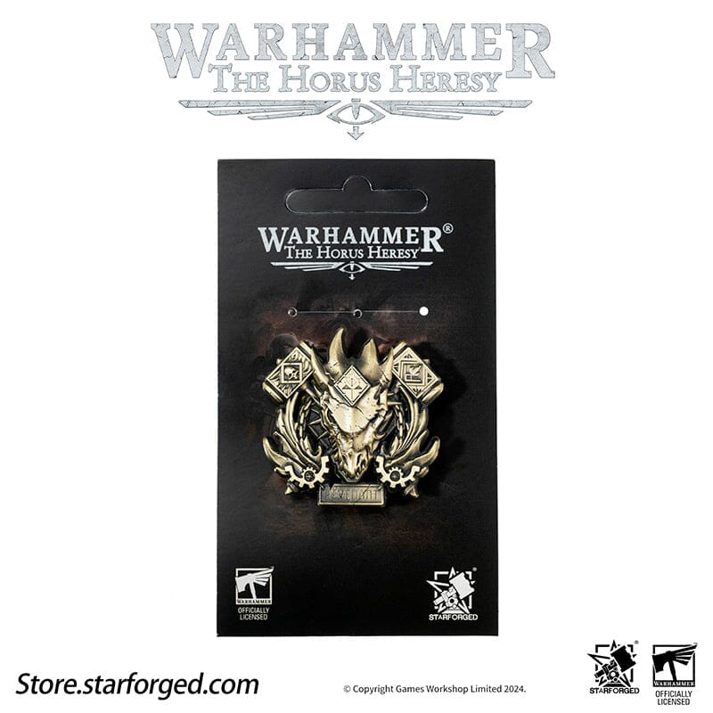 Starforged: Warhammer Horus Heresy Burning Galaxy Legion Insignia Pin Badge - Salamanders Pins Starforged 