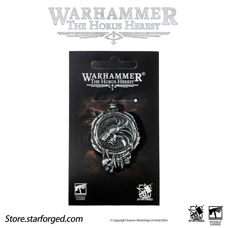 Starforged: Warhammer Horus Heresy Burning Galaxy Legion Insignia Pin Badge - Space Wolves Pins Starforged 
