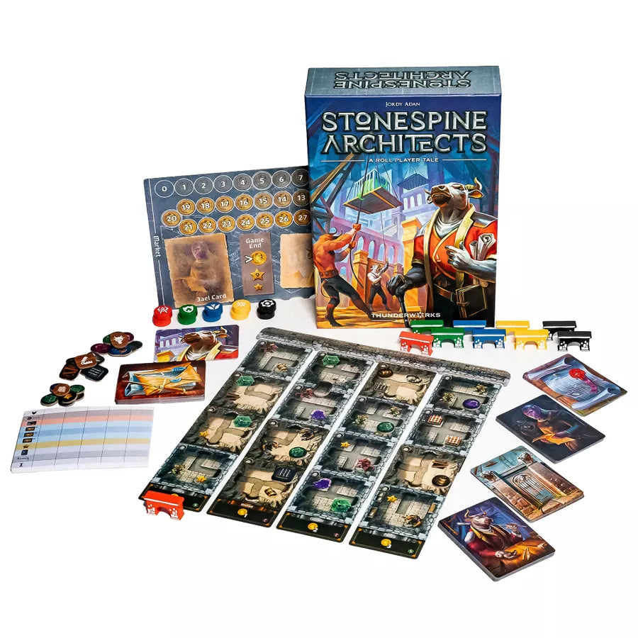 Stonespine Architects + Shrines & Fountains Mini Expansion Board Games Thunderwork Games