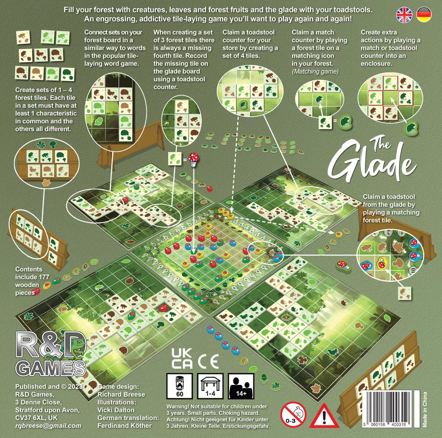The Glade Retail Board Games R&D Games
