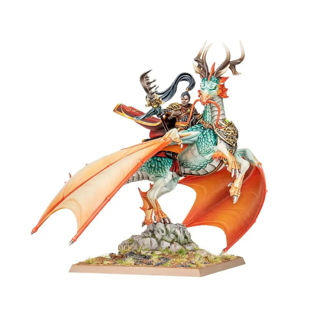 The Old World: Grand Cathay: Shugengan Lord on Great Spirit Longma Miniatures Games Workshop